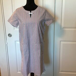 Batela Striped Short Sleeve Dress 6-8 38 NWT